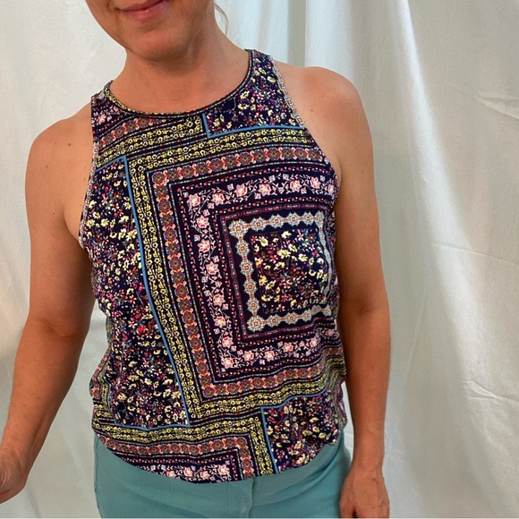 Lavish Tops - Lavish, Colorful Tank Top, Size M